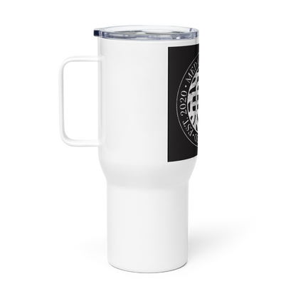 Travel mug with a handle