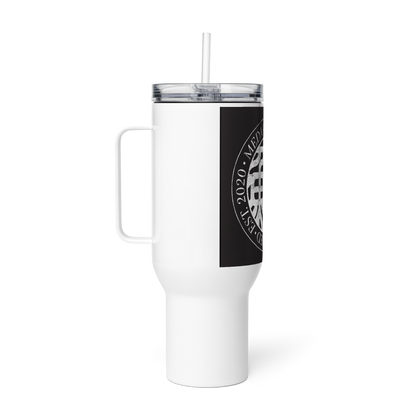 Travel mug with a handle